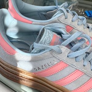 adidas Gazelle Women’s Light Blue & Pink Sneakers